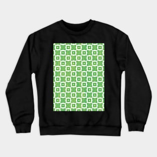 Light green floral and rectangle pattern Crewneck Sweatshirt